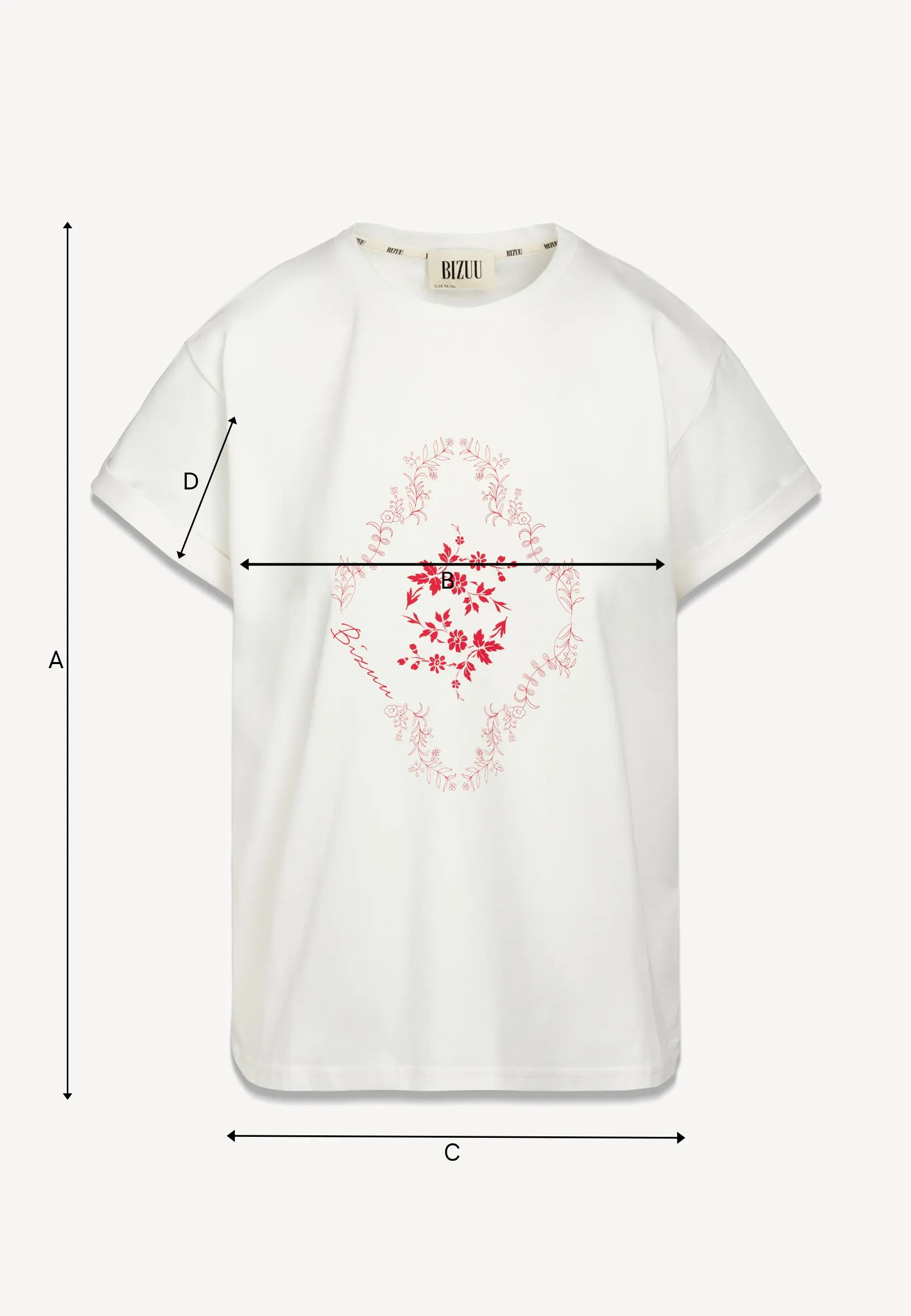 Kremowy t-shirt z grafiką MIRE - Image 6