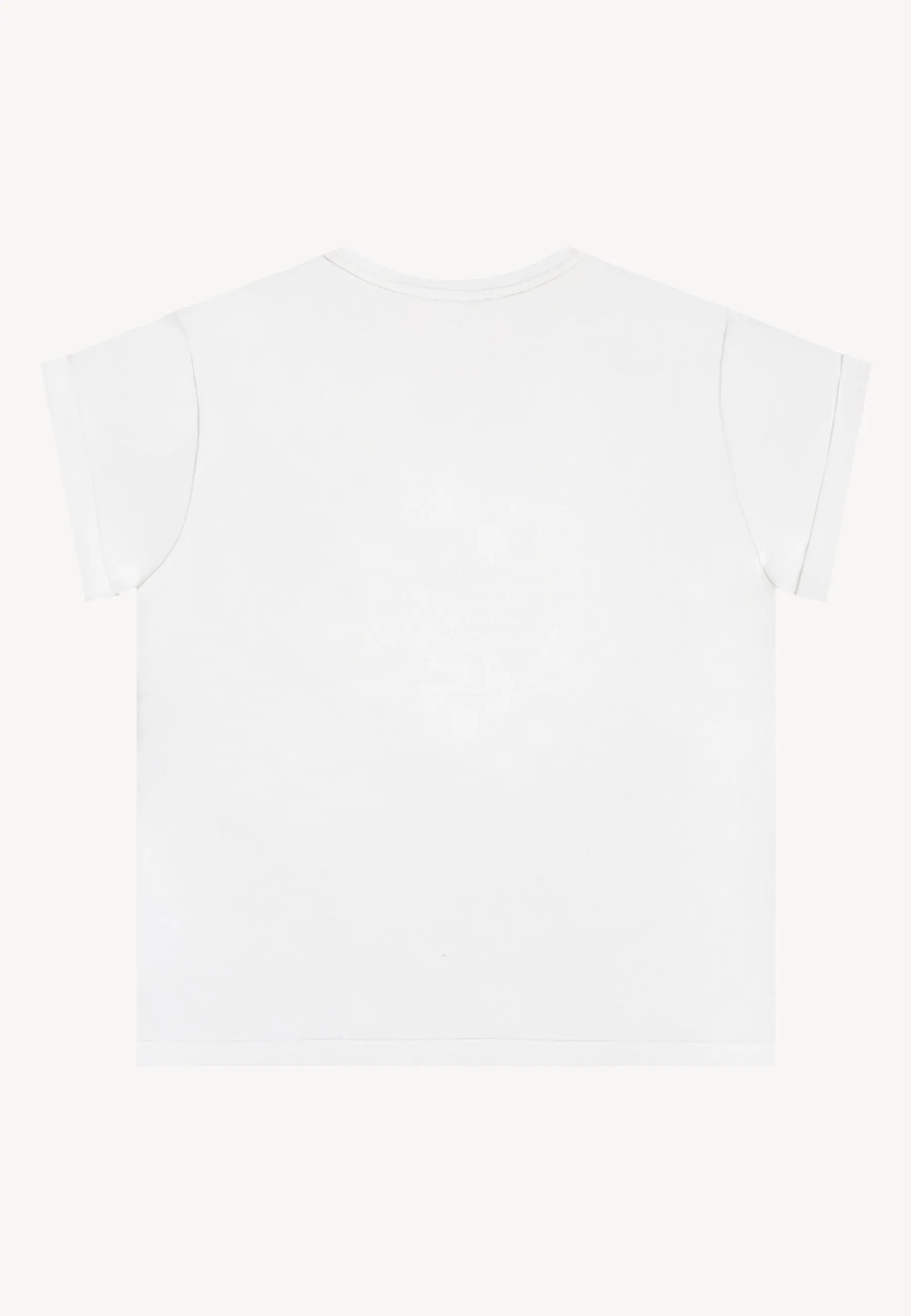 Kremowy T-shirt z haftowanymi kwiatami MIRADO - Image 4